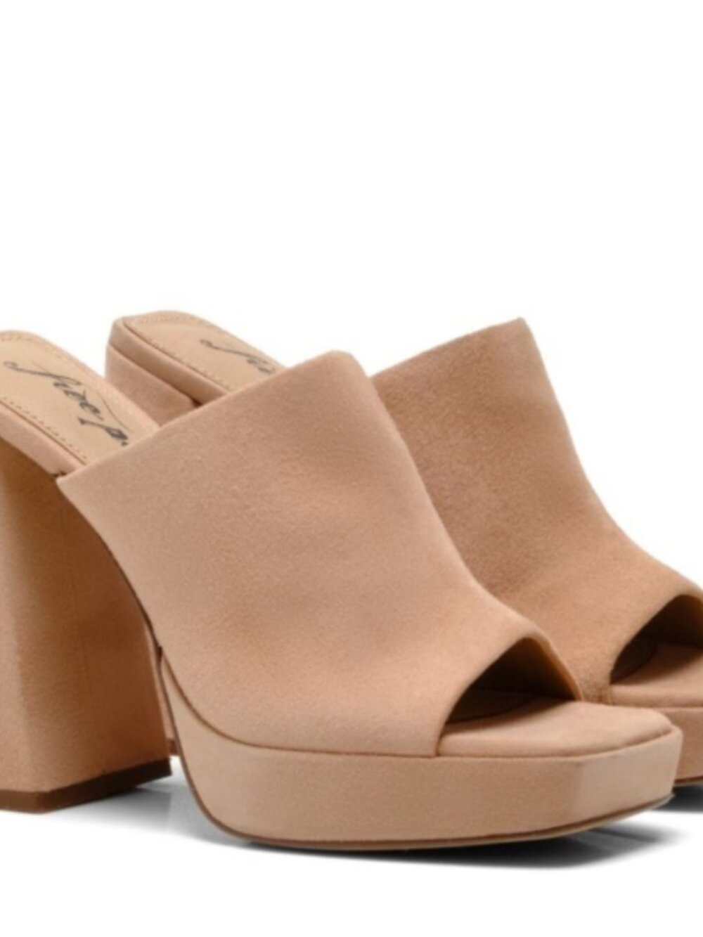 Free People Margo Mule Suede Chunky Platform Heel Sandal NWT & Box Sz 9